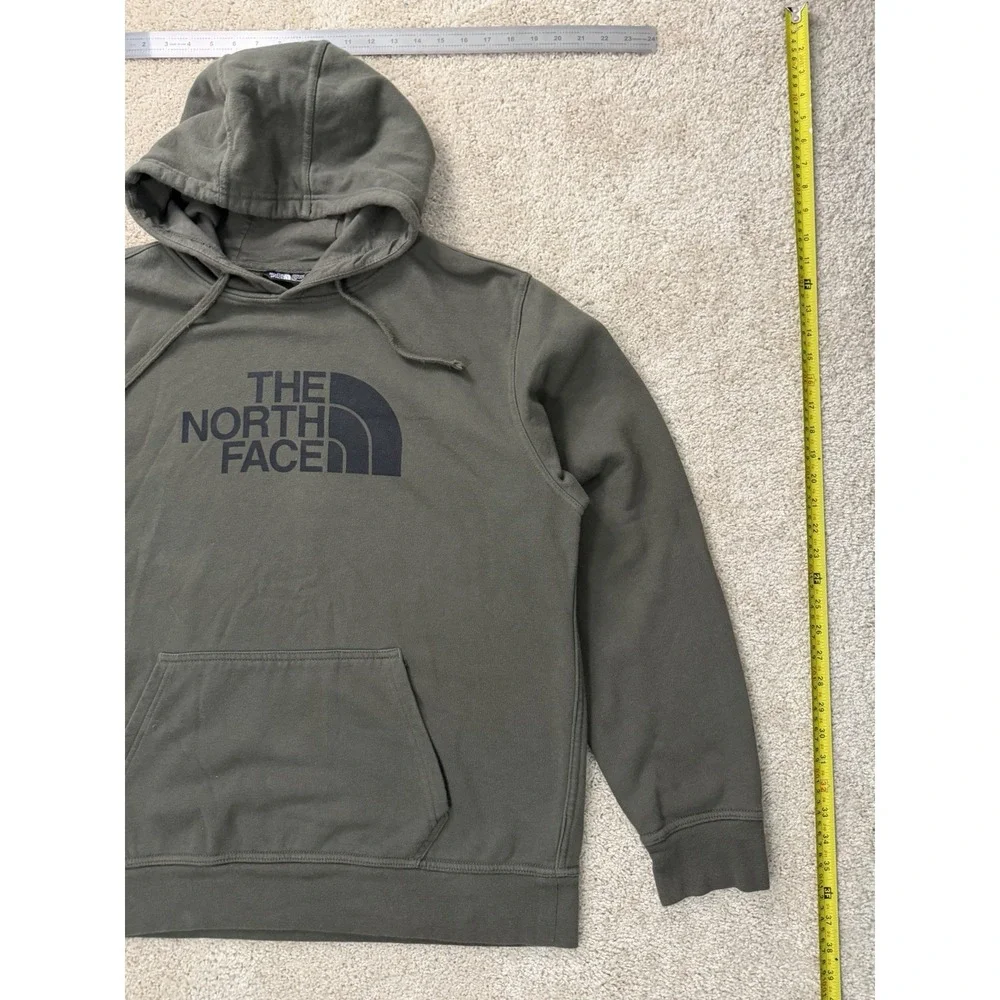 The North Face Half Dome Pullover‎ Hoodie Olive Green Size Large Kangaroo Pocket
